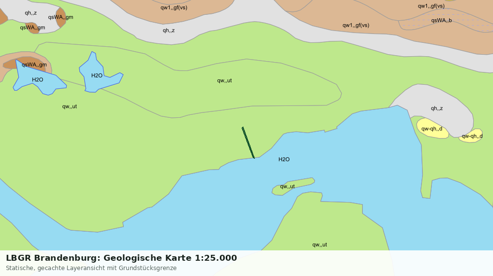 Statische Kartenansicht: LBGR Brandenburg: Geologische Karte 1:25.000