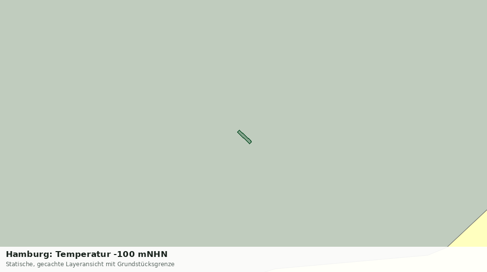Statische Kartenansicht: Hamburg: Temperatur -100 mNHN