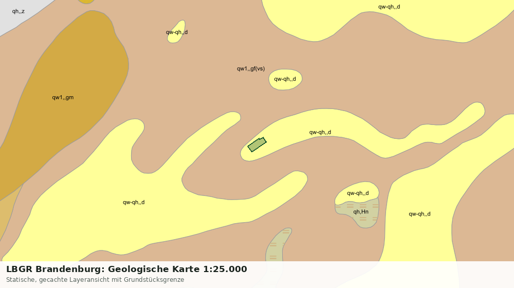 Statische Kartenansicht: LBGR Brandenburg: Geologische Karte 1:25.000