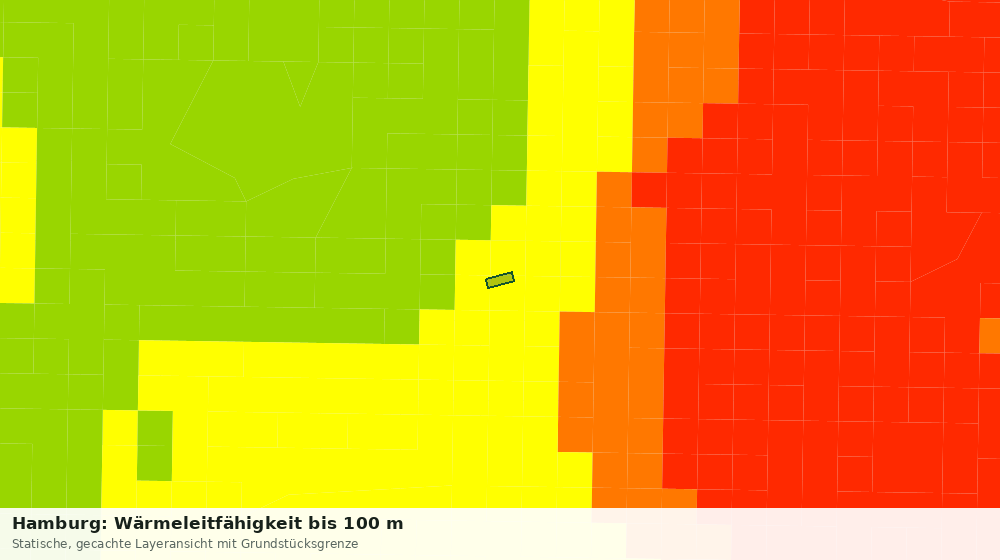 Statische Kartenansicht: Hamburg: Wärmeleitfähigkeit bis 100 m