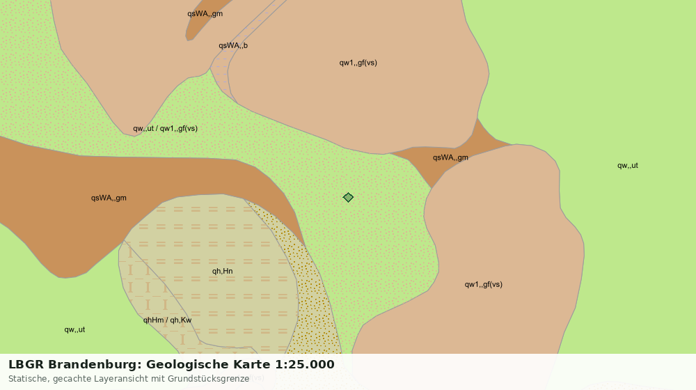 Statische Kartenansicht: LBGR Brandenburg: Geologische Karte 1:25.000