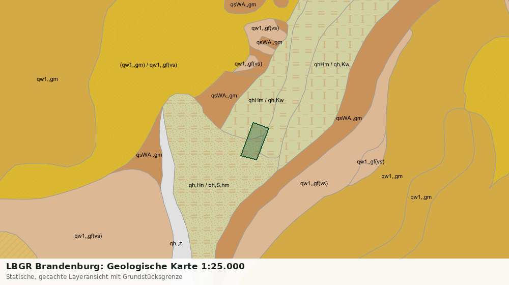 Statische Kartenansicht: LBGR Brandenburg: Geologische Karte 1:25.000