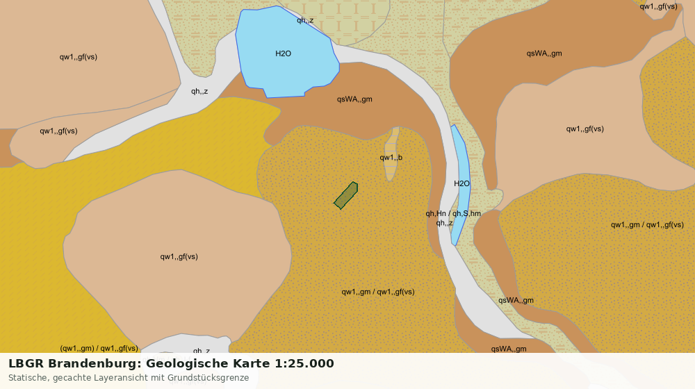 Statische Kartenansicht: LBGR Brandenburg: Geologische Karte 1:25.000