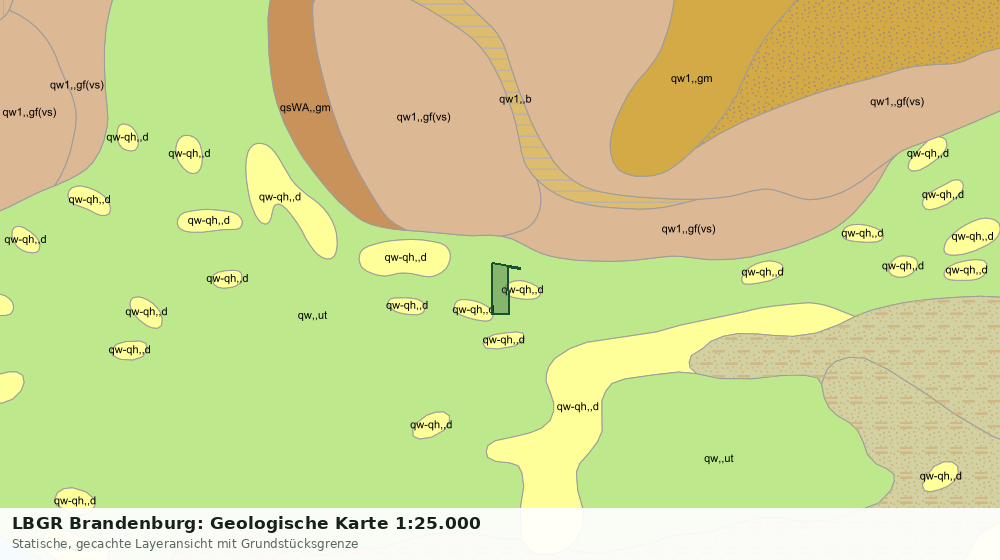 Statische Kartenansicht: LBGR Brandenburg: Geologische Karte 1:25.000