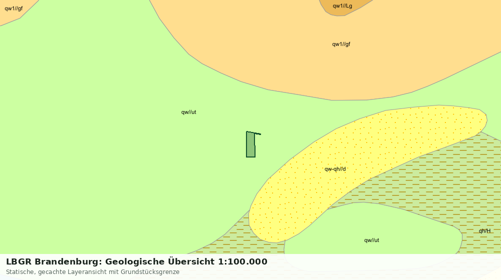 Statische Kartenansicht: LBGR Brandenburg: Geologische Übersicht 1:100.000