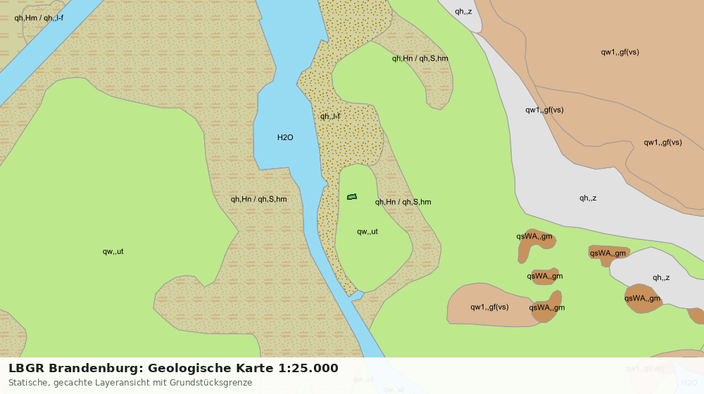 Statische Kartenansicht: LBGR Brandenburg: Geologische Karte 1:25.000