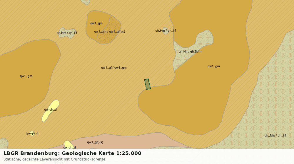 Statische Kartenansicht: LBGR Brandenburg: Geologische Karte 1:25.000