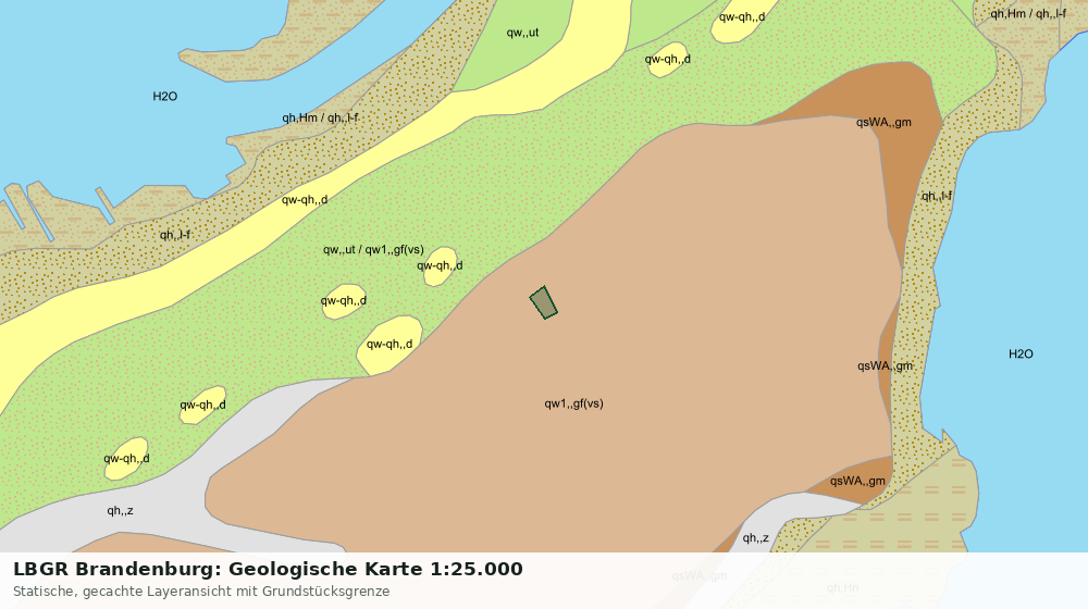 Statische Kartenansicht: LBGR Brandenburg: Geologische Karte 1:25.000
