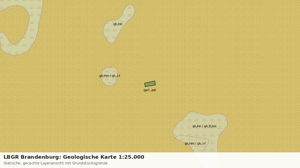 Statische Kartenansicht: LBGR Brandenburg: Geologische Karte 1:25.000