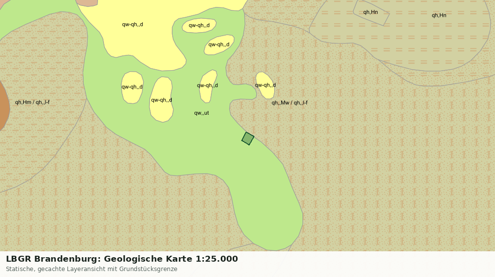 Statische Kartenansicht: LBGR Brandenburg: Geologische Karte 1:25.000