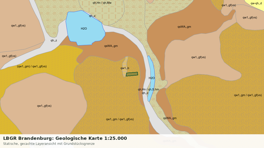 Statische Kartenansicht: LBGR Brandenburg: Geologische Karte 1:25.000