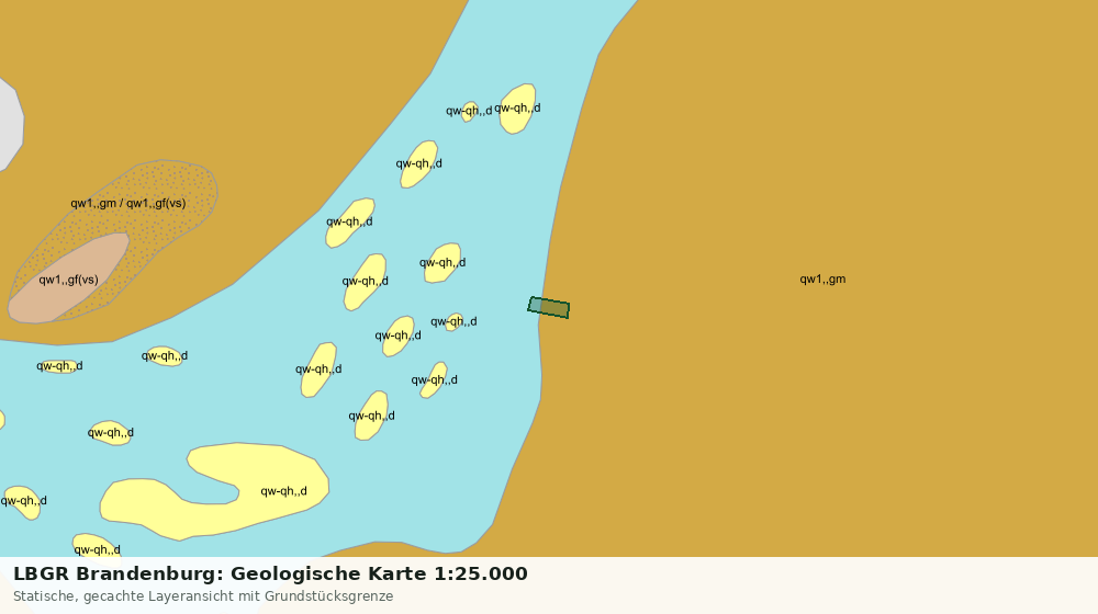 Statische Kartenansicht: LBGR Brandenburg: Geologische Karte 1:25.000