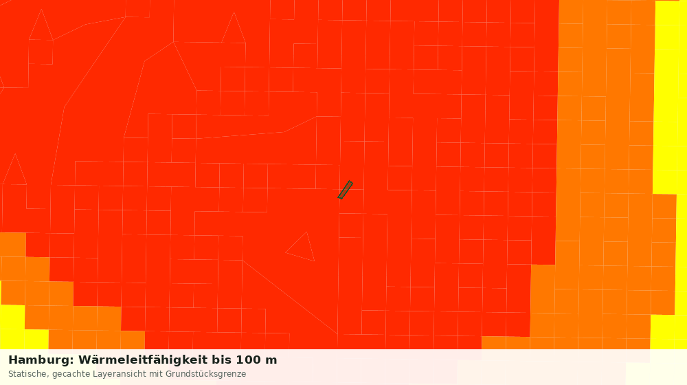 Statische Kartenansicht: Hamburg: Wärmeleitfähigkeit bis 100 m