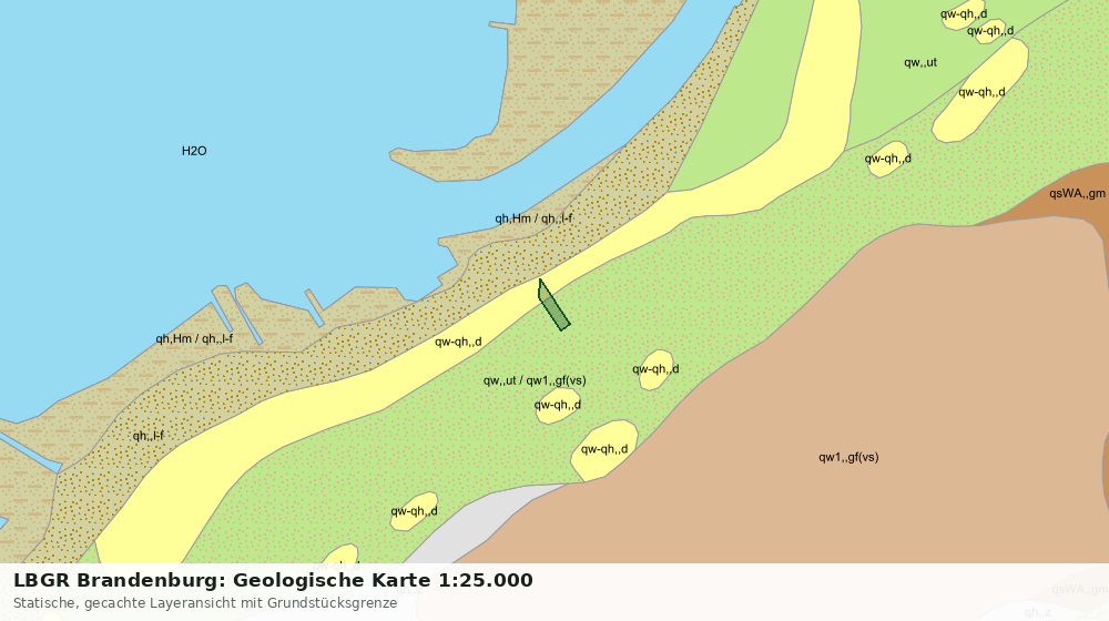 Statische Kartenansicht: LBGR Brandenburg: Geologische Karte 1:25.000