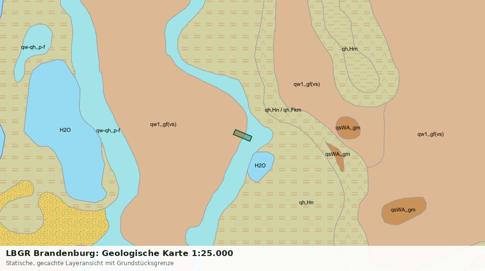 Statische Kartenansicht: LBGR Brandenburg: Geologische Karte 1:25.000