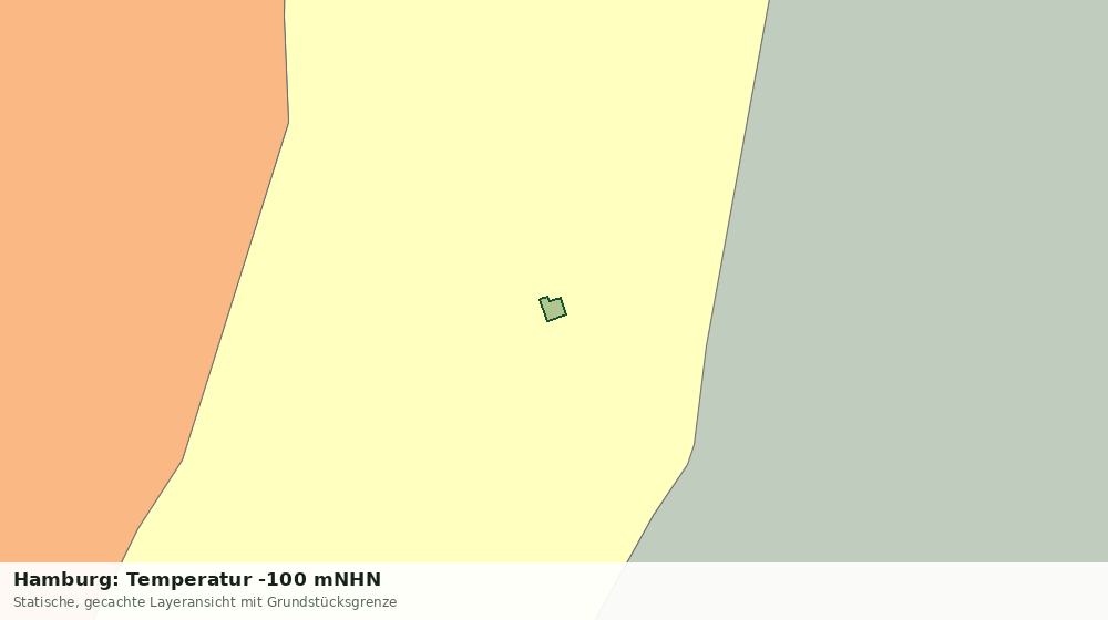 Statische Kartenansicht: Hamburg: Temperatur -100 mNHN