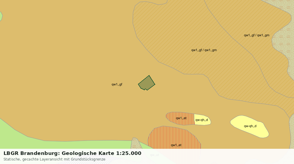 Statische Kartenansicht: LBGR Brandenburg: Geologische Karte 1:25.000