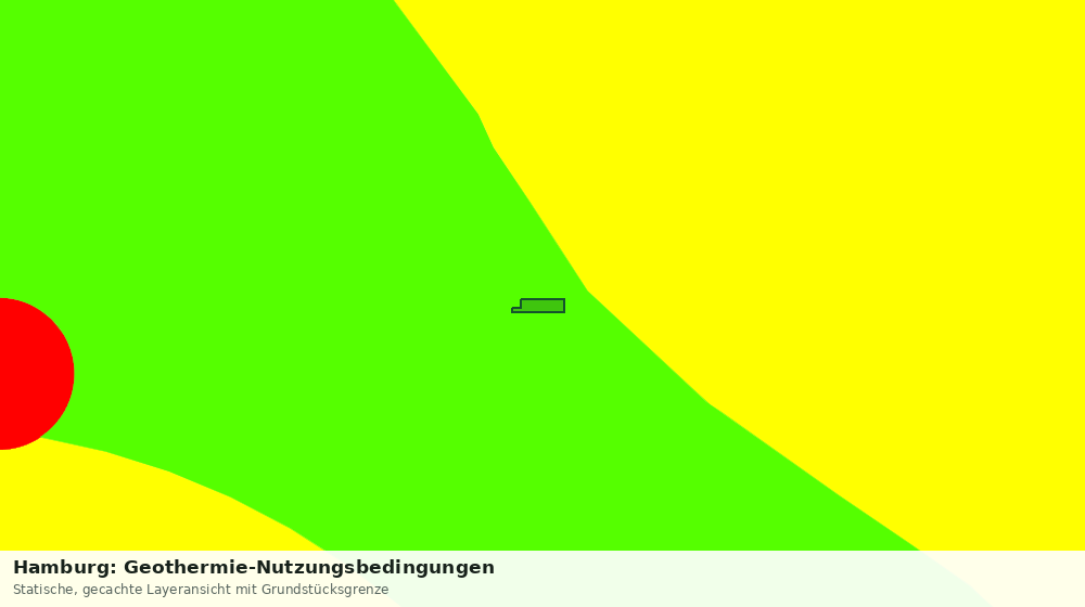 Statische Kartenansicht: Hamburg: Geothermie-Nutzungsbedingungen