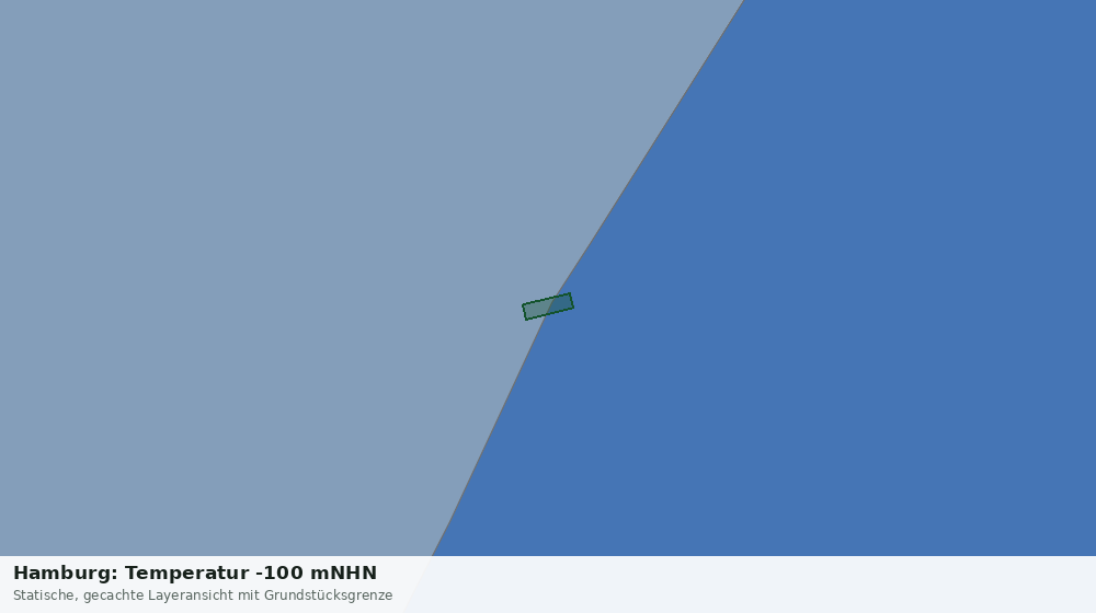 Statische Kartenansicht: Hamburg: Temperatur -100 mNHN