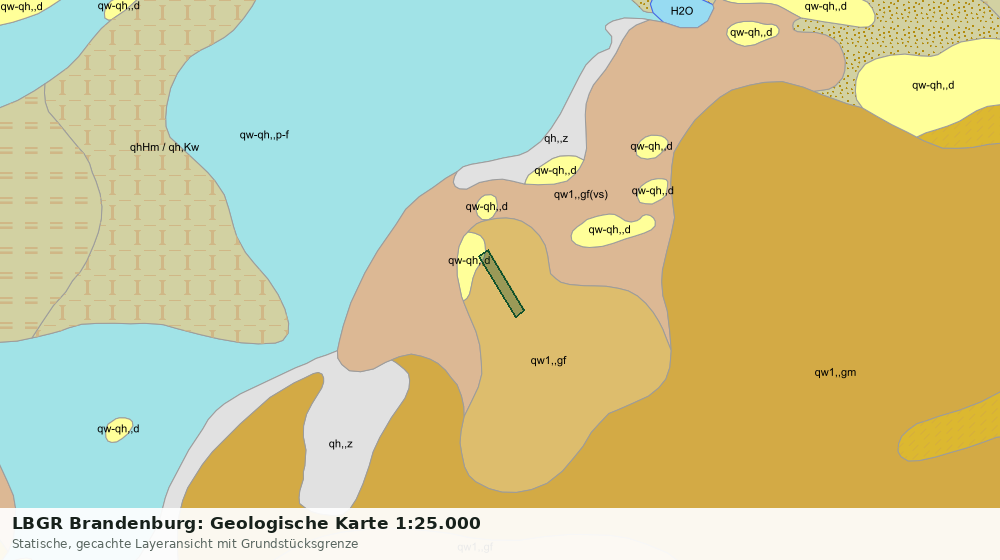 Statische Kartenansicht: LBGR Brandenburg: Geologische Karte 1:25.000