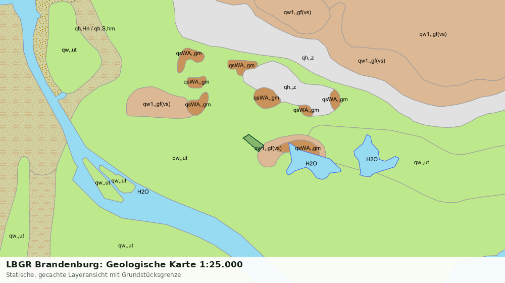 Statische Kartenansicht: LBGR Brandenburg: Geologische Karte 1:25.000