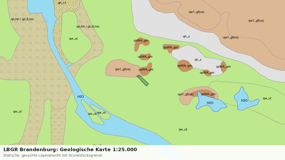 Statische Kartenansicht: LBGR Brandenburg: Geologische Karte 1:25.000
