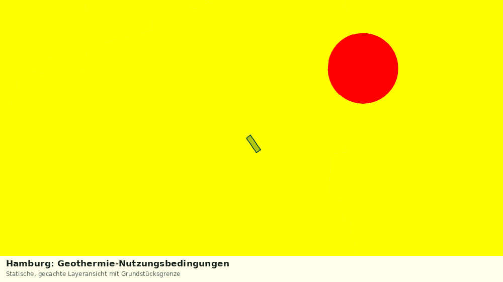 Statische Kartenansicht: Hamburg: Geothermie-Nutzungsbedingungen