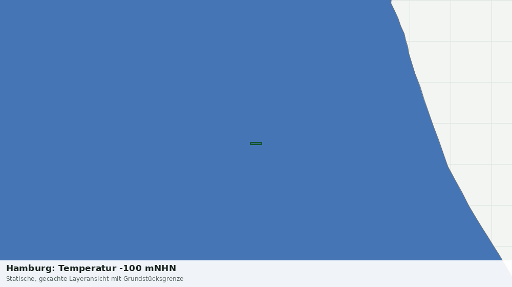 Statische Kartenansicht: Hamburg: Temperatur -100 mNHN