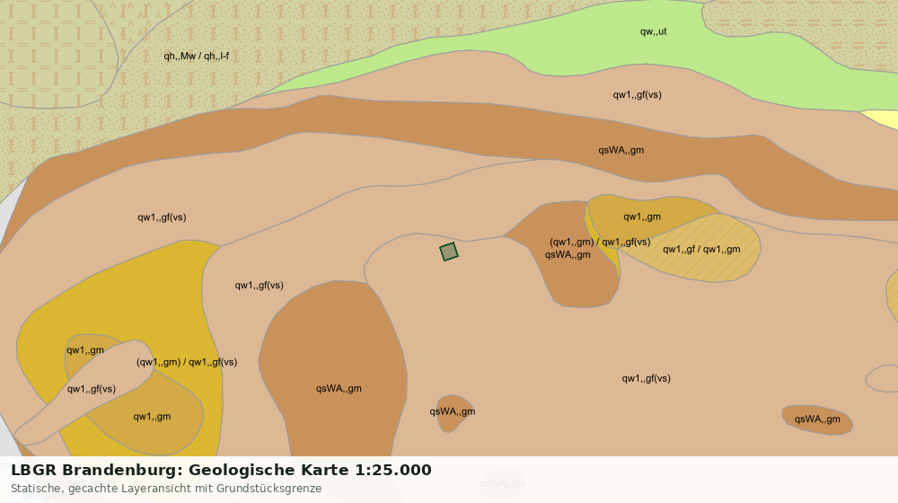 Statische Kartenansicht: LBGR Brandenburg: Geologische Karte 1:25.000