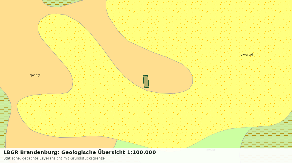 Statische Kartenansicht: LBGR Brandenburg: Geologische Übersicht 1:100.000