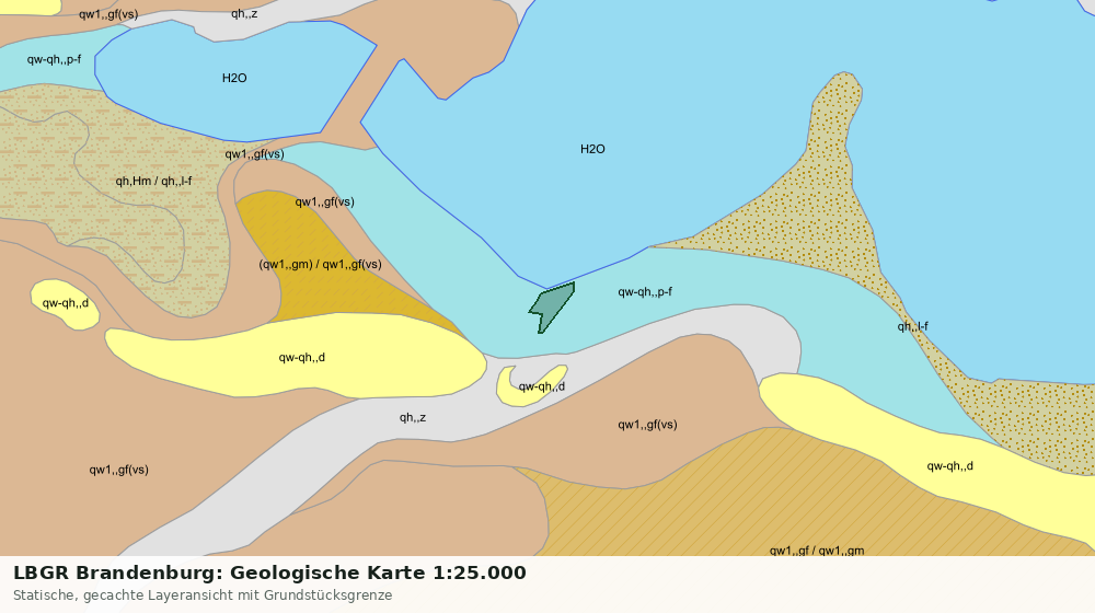 Statische Kartenansicht: LBGR Brandenburg: Geologische Karte 1:25.000