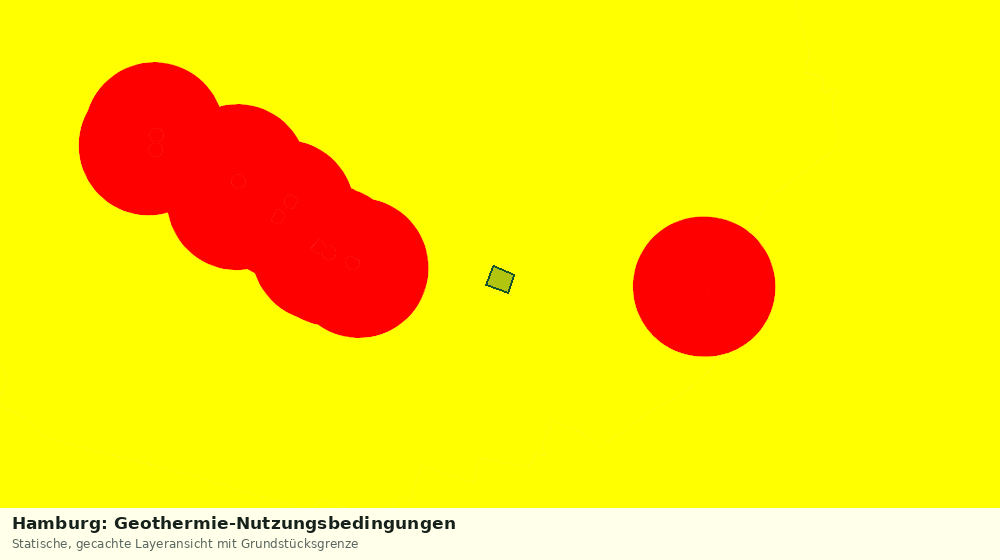 Statische Kartenansicht: Hamburg: Geothermie-Nutzungsbedingungen