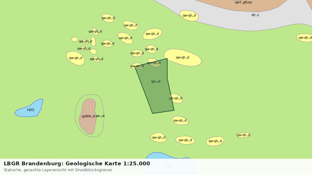 Statische Kartenansicht: LBGR Brandenburg: Geologische Karte 1:25.000
