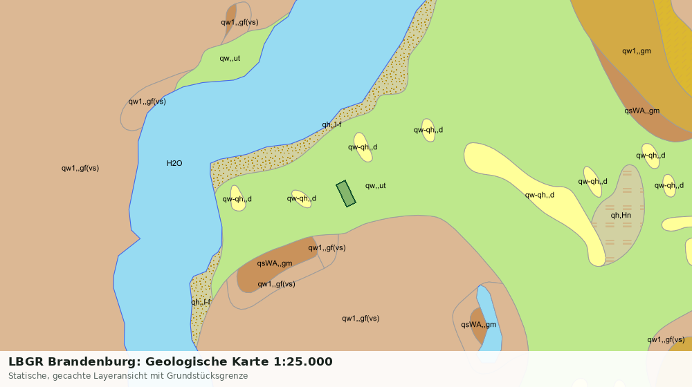 Statische Kartenansicht: LBGR Brandenburg: Geologische Karte 1:25.000