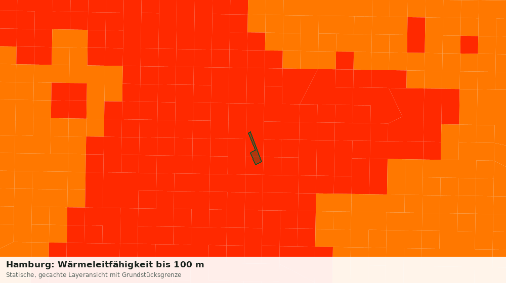 Statische Kartenansicht: Hamburg: Wärmeleitfähigkeit bis 100 m