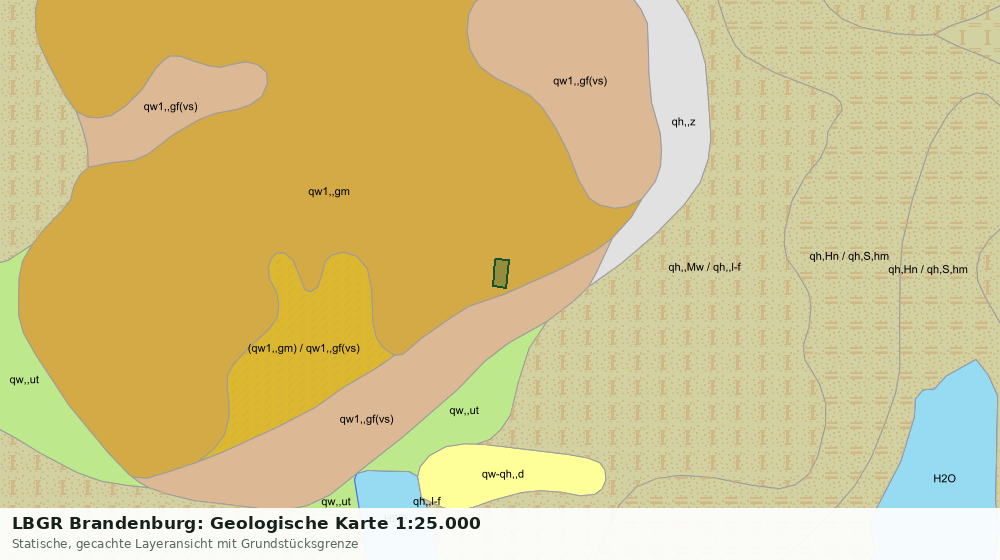 Statische Kartenansicht: LBGR Brandenburg: Geologische Karte 1:25.000
