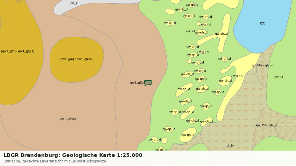 Statische Kartenansicht: LBGR Brandenburg: Geologische Karte 1:25.000