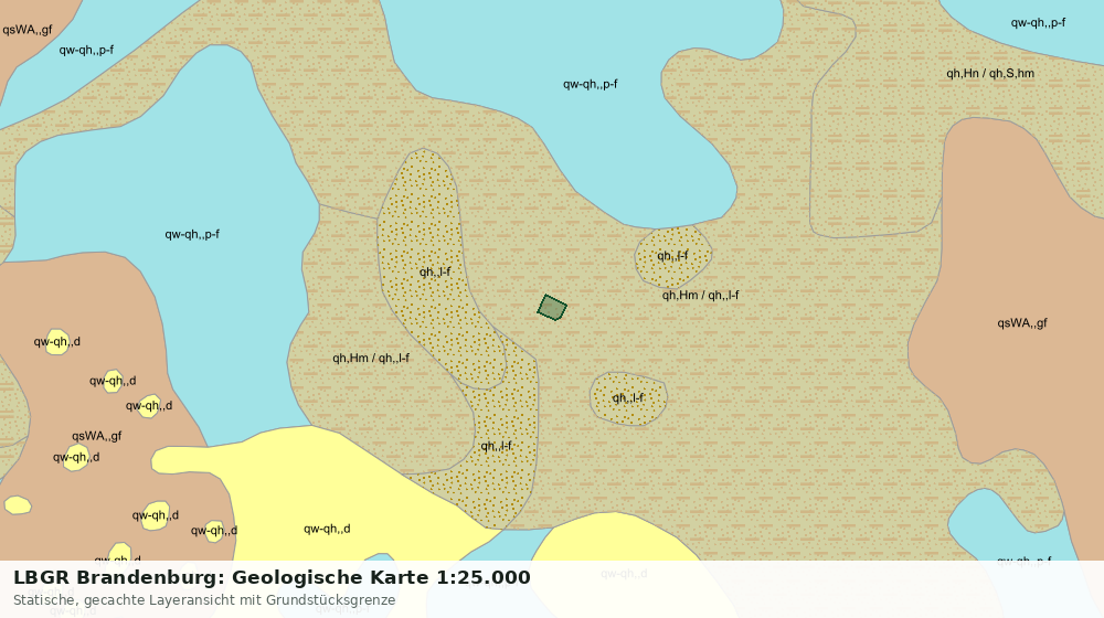 Statische Kartenansicht: LBGR Brandenburg: Geologische Karte 1:25.000