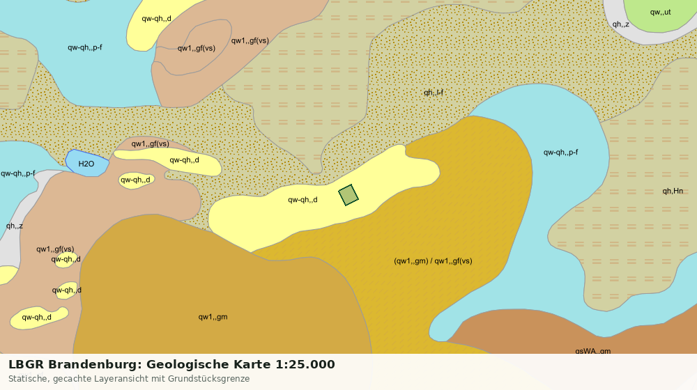 Statische Kartenansicht: LBGR Brandenburg: Geologische Karte 1:25.000