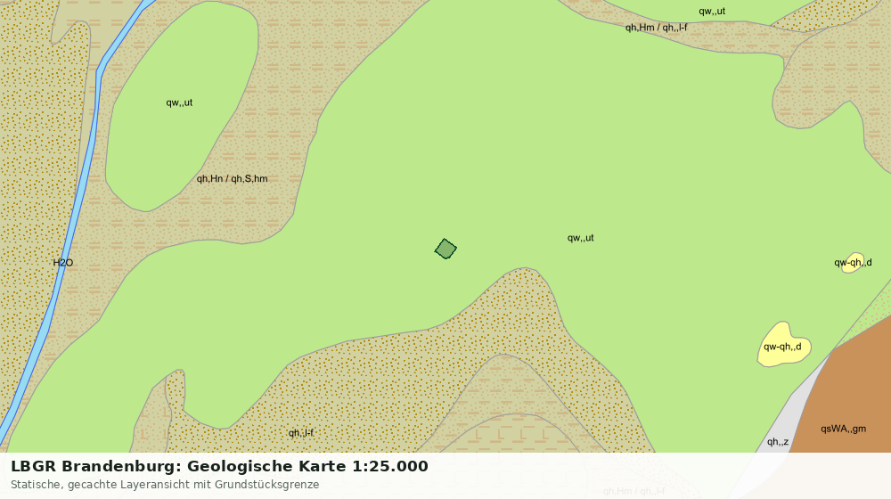 Statische Kartenansicht: LBGR Brandenburg: Geologische Karte 1:25.000