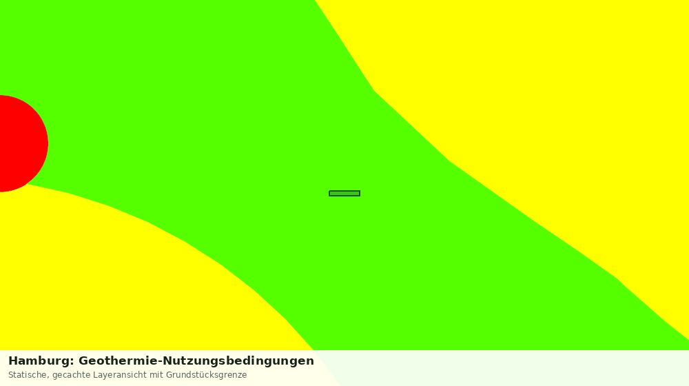 Statische Kartenansicht: Hamburg: Geothermie-Nutzungsbedingungen