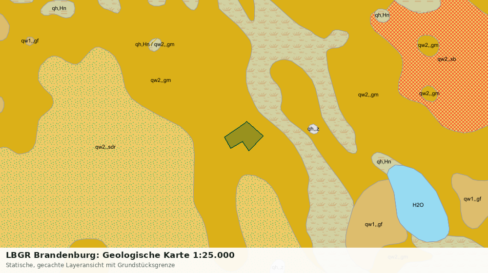 Statische Kartenansicht: LBGR Brandenburg: Geologische Karte 1:25.000