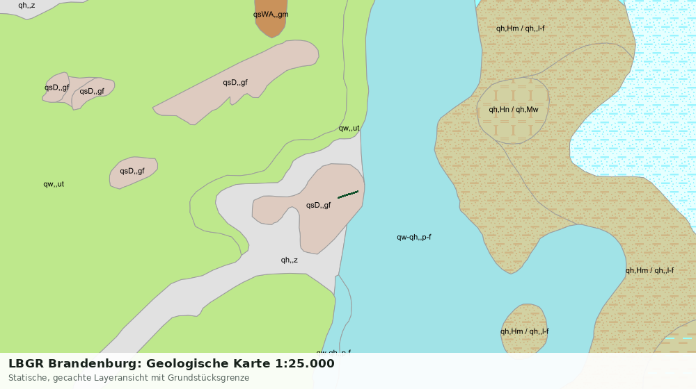 Statische Kartenansicht: LBGR Brandenburg: Geologische Karte 1:25.000
