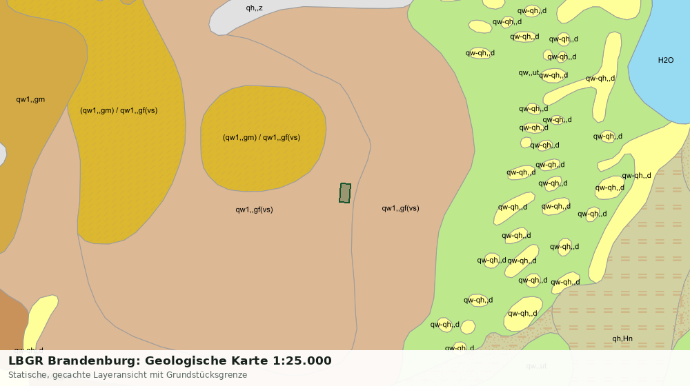 Statische Kartenansicht: LBGR Brandenburg: Geologische Karte 1:25.000