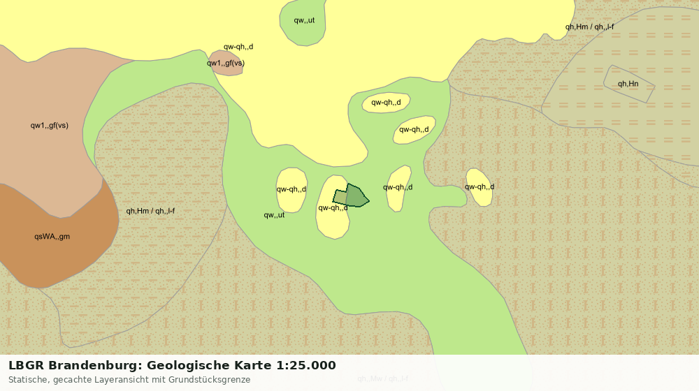 Statische Kartenansicht: LBGR Brandenburg: Geologische Karte 1:25.000