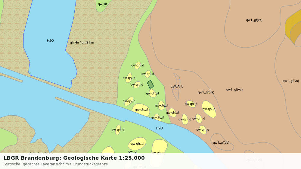 Statische Kartenansicht: LBGR Brandenburg: Geologische Karte 1:25.000