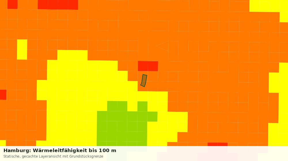 Statische Kartenansicht: Hamburg: Wärmeleitfähigkeit bis 100 m