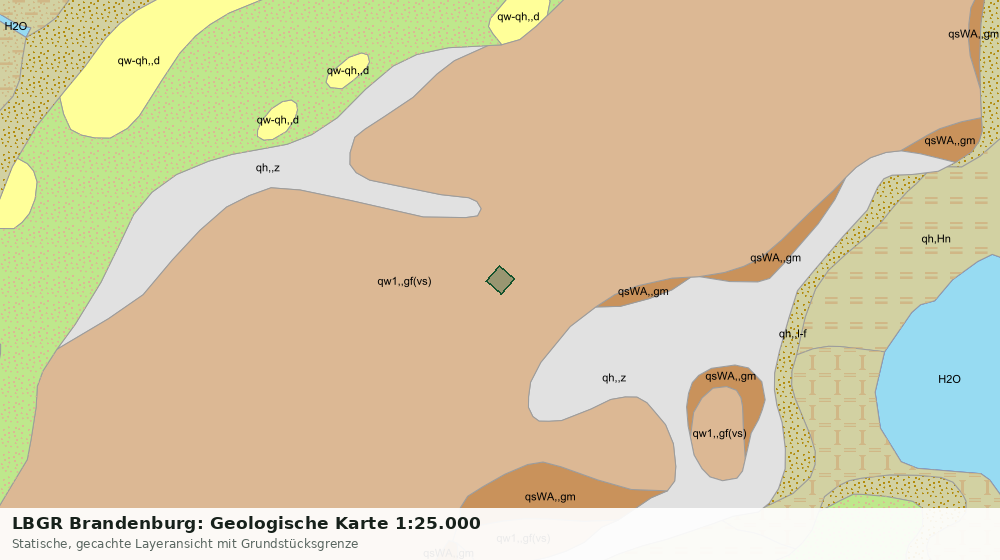Statische Kartenansicht: LBGR Brandenburg: Geologische Karte 1:25.000