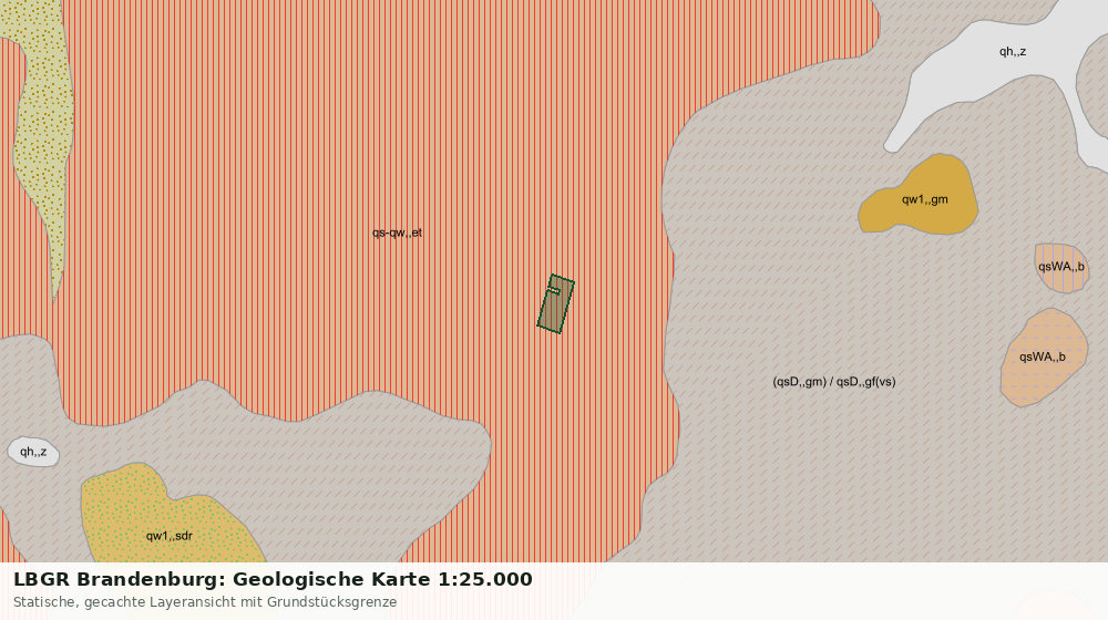 Statische Kartenansicht: LBGR Brandenburg: Geologische Karte 1:25.000