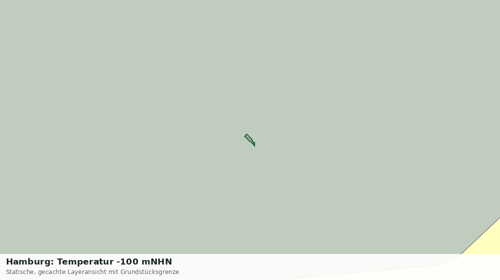 Statische Kartenansicht: Hamburg: Temperatur -100 mNHN